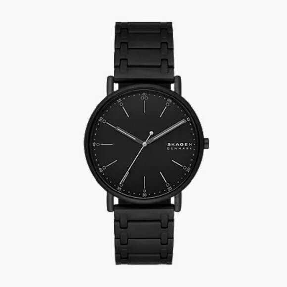Signatur Three-Hand Midnight Stainless Steel Bracelet Watch - SKW6914 - Picture 1 of 5